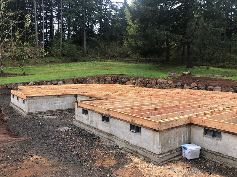 Foundation and floor joint system in place for new outreach center