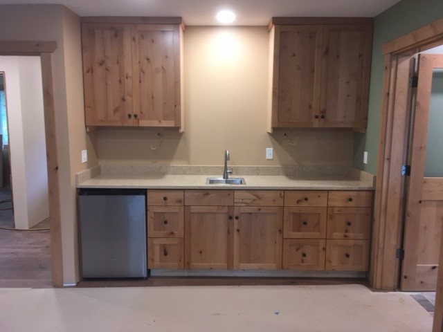 new kitchen cabinets with instaled dishwasher